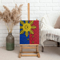 Philippines Sun Batok Tattoo Canvas Wall Art Polynesian and Yakan Pattern