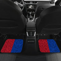 Philippines Sun Batok Tattoo Car Mats Polynesian and Yakan Pattern