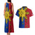 Philippines Sun Batok Tattoo Couples Matching Tank Maxi Dress and Hawaiian Shirt Polynesian and Yakan Pattern