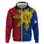 Philippines Sun Batok Tattoo Zip Hoodie Polynesian and Yakan Pattern