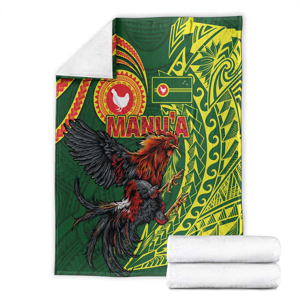Proud of Manu'a Islands Blanket Rooster and Polynesian Art Wing Style