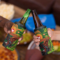 Proud of Manu'a Islands 4 in 1 Can Cooler Tumbler Rooster and Polynesian Art Wing Style