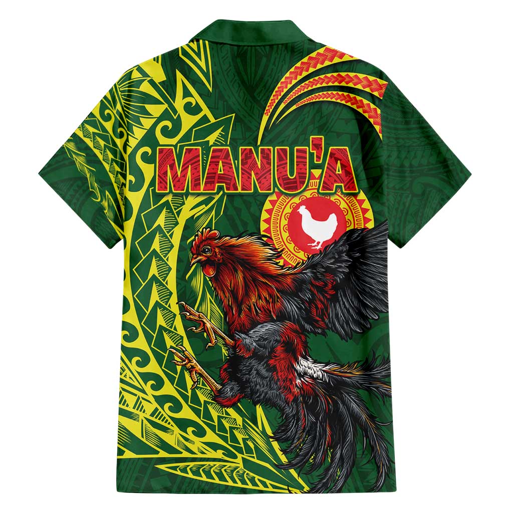 Proud of Manu'a Islands Family Matching Long Sleeve Bodycon Dress and Hawaiian Shirt Rooster and Polynesian Art Wing Style LT03 - Polynesian Pride