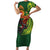 Proud of Manu'a Islands Family Matching Short Sleeve Bodycon Dress and Hawaiian Shirt Rooster and Polynesian Art Wing Style