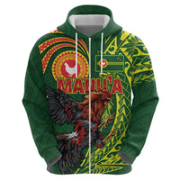 Proud of Manu'a Islands Zip Hoodie Rooster and Polynesian Art Wing Style