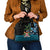 Fiji Day Shoulder Handbag Palm Tree With Plumeria Tapa Tribal Pattern