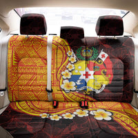 Tonga Culture Back Car Seat Cover Ngatu Pattern with Plumeria and Hibiscus LT03 - Polynesian Pride