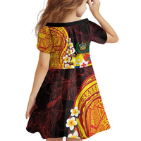 Tonga Culture Family Matching Tank Maxi Dress and Hawaiian Shirt Ngatu Pattern with Plumeria and Hibiscus LT03 - Polynesian Pride