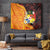 Tonga Culture Tapestry Ngatu Pattern with Plumeria and Hibiscus