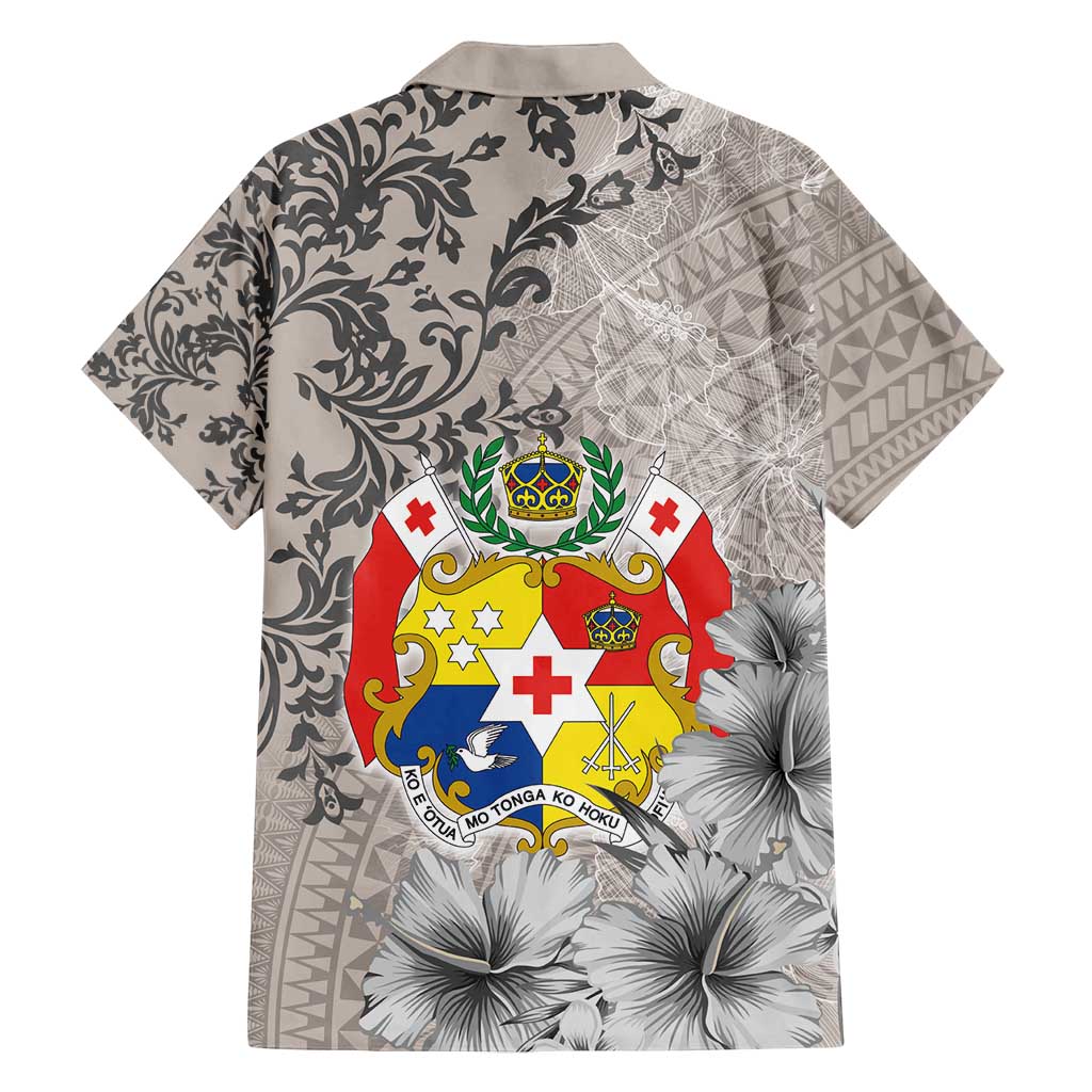 Tonga Culture Family Matching Tank Maxi Dress and Hawaiian Shirt Ngatu Pattern and Blooming Hibiscus LT03 - Polynesian Pride
