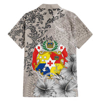 Tonga Culture Family Matching Tank Maxi Dress and Hawaiian Shirt Ngatu Pattern and Blooming Hibiscus LT03 - Polynesian Pride