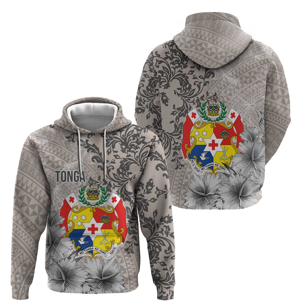 Tonga Culture Zip Hoodie Ngatu Pattern and Blooming Hibiscus LT03 - Polynesian Pride