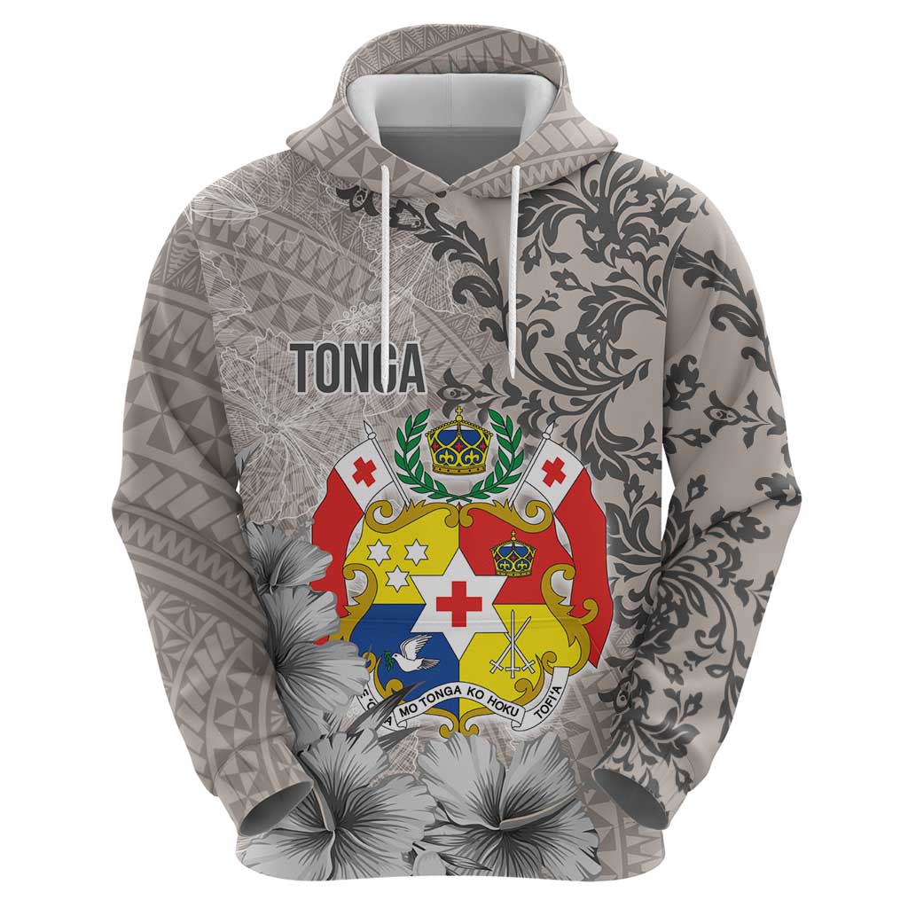 Tonga Culture Zip Hoodie Ngatu Pattern and Blooming Hibiscus LT03 - Polynesian Pride