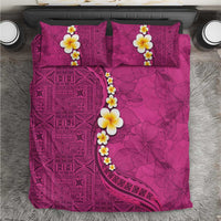 Polynesian Hibiscus and Plumeria with Tapa Pattern Bedding Set Pink Color LT03 Pink - Polynesian Pride