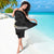 Pacific Hibiscus and Plumeria with Tapa Pattern Sarong Black Color