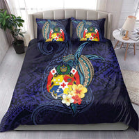 Tonga Vava'u Humpback Whale Blue Water Bedding Set Polynesian Hibiscus Flowers LT03 - Polynesian Pride