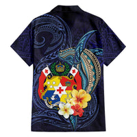 Tonga Vava'u Humpback Whale Blue Water Family Matching Off The Shoulder Long Sleeve Dress and Hawaiian Shirt Polynesian Hibiscus Flowers LT03 - Polynesian Pride