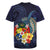 Tonga Vava'u Humpback Whale Blue Water Rugby Jersey Polynesian Hibiscus Flowers