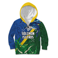 Solomon Islands Polynesian Tribal Shark and Crocodile Kid Hoodie