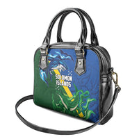 Solomon Islands Polynesian Tribal Shark and Crocodile Shoulder Handbag