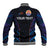 Personalised Tahiti Triathlon Polynesian Pattern Baseball Jacket