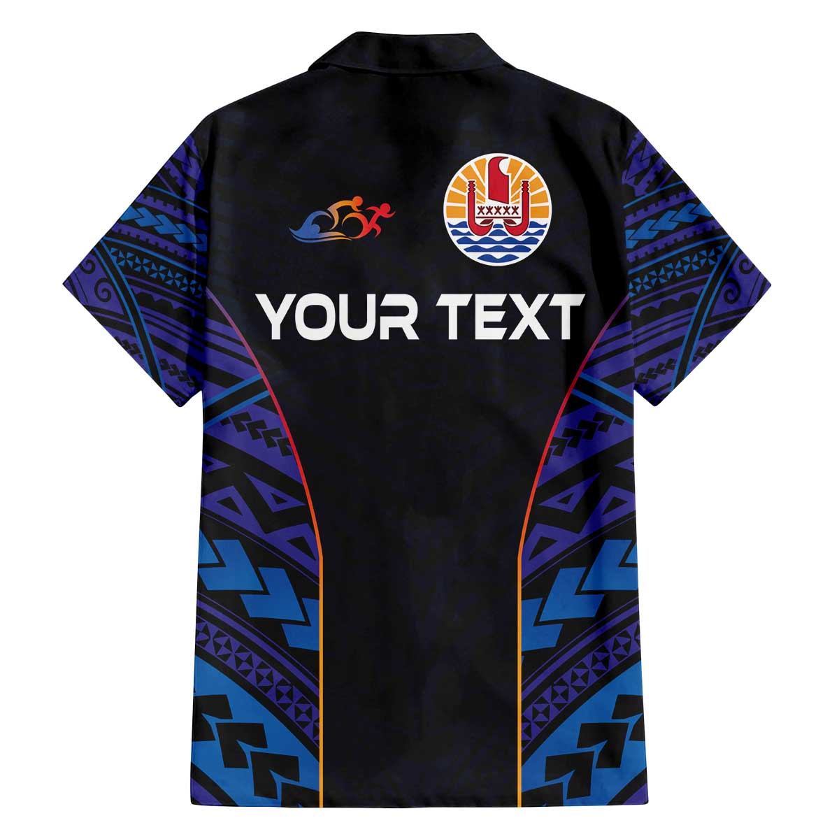 Personalised Tahiti Triathlon Polynesian Pattern Family Matching Off The Shoulder Long Sleeve Dress and Hawaiian Shirt LT03 - Polynesian Pride