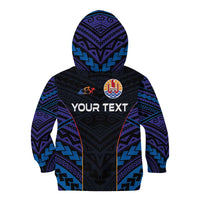 Personalised Tahiti Triathlon Polynesian Pattern Kid Hoodie