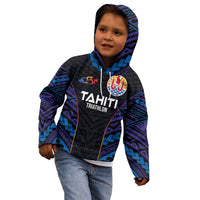 Personalised Tahiti Triathlon Polynesian Pattern Kid Hoodie
