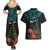 Personalized New Zealand Christmas Couples Matching Summer Maxi Dress and Hawaiian Shirt Maori Santa Pikorua and Pohutukawa Meri Kirihimete LT03 - Polynesian Pride