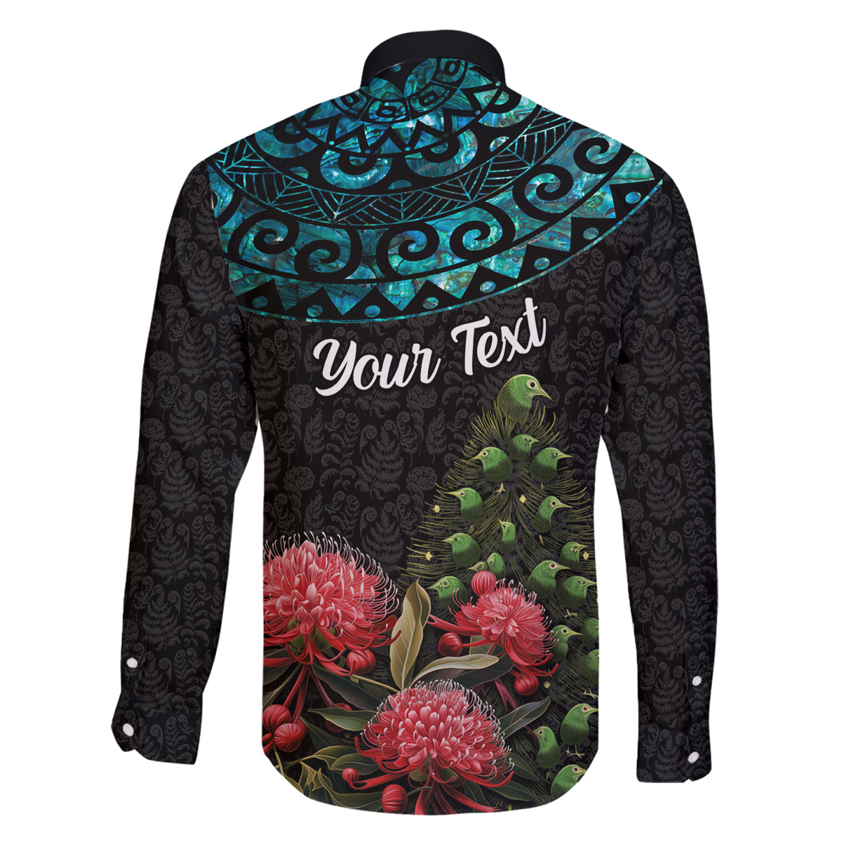 Personalized New Zealand Christmas Family Matching Puletasi Dress and Hawaiian Shirt Maori Santa Pikorua and Pohutukawa Meri Kirihimete LT03 - Polynesian Pride