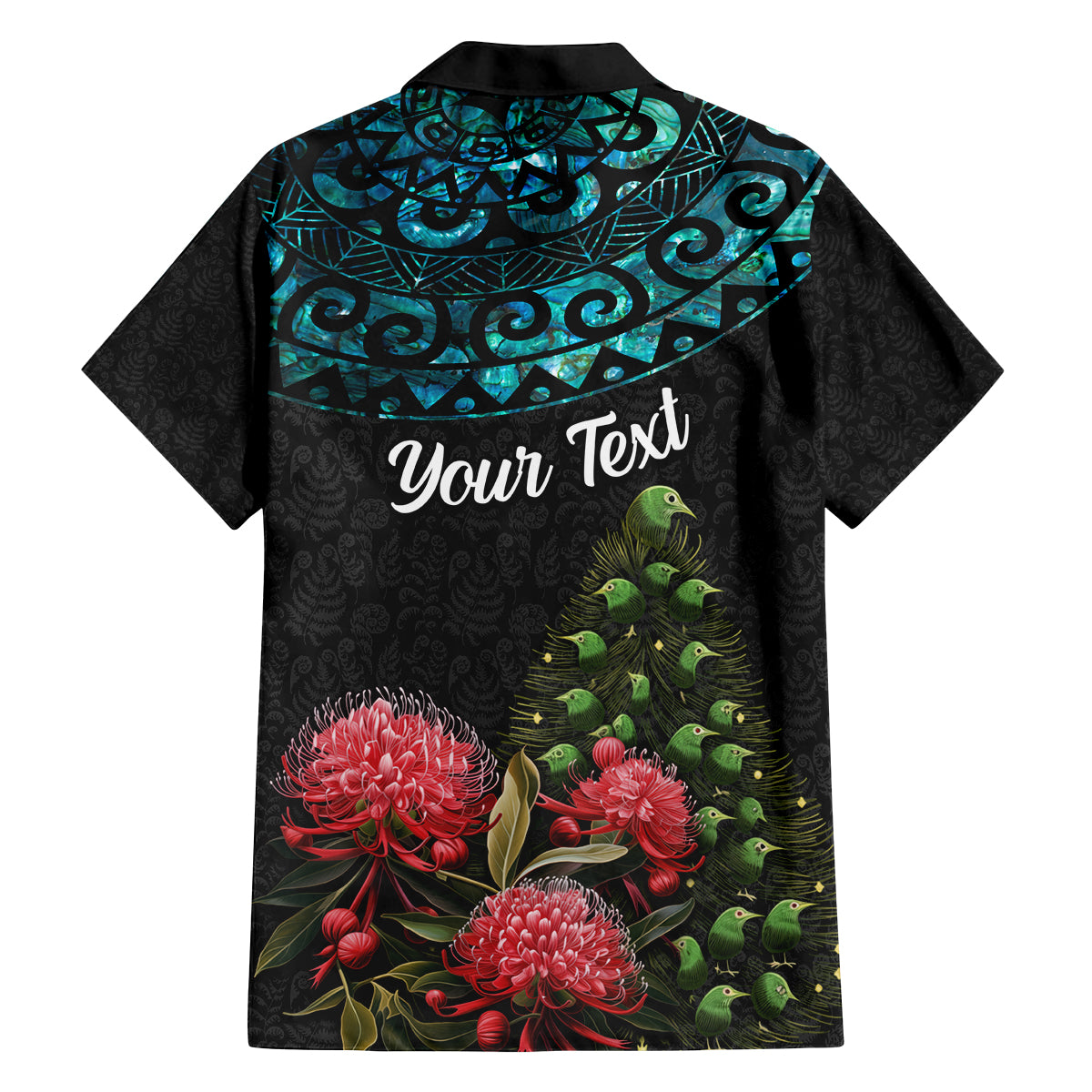 Personalized New Zealand Christmas Family Matching Tank Maxi Dress and Hawaiian Shirt Maori Santa Pikorua and Pohutukawa Meri Kirihimete LT03 - Polynesian Pride