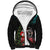 Personalized New Zealand Christmas Sherpa Hoodie Maori Santa Pikorua and Pohutukawa Meri Kirihimete LT03 Unisex Black - Polynesian Pride
