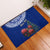 Personalized New Zealand Christmas Rubber Doormat Maori Santa Pikorua and Pohutukawa Meri Kirihimete Blue LT03 Blue - Polynesian Pride