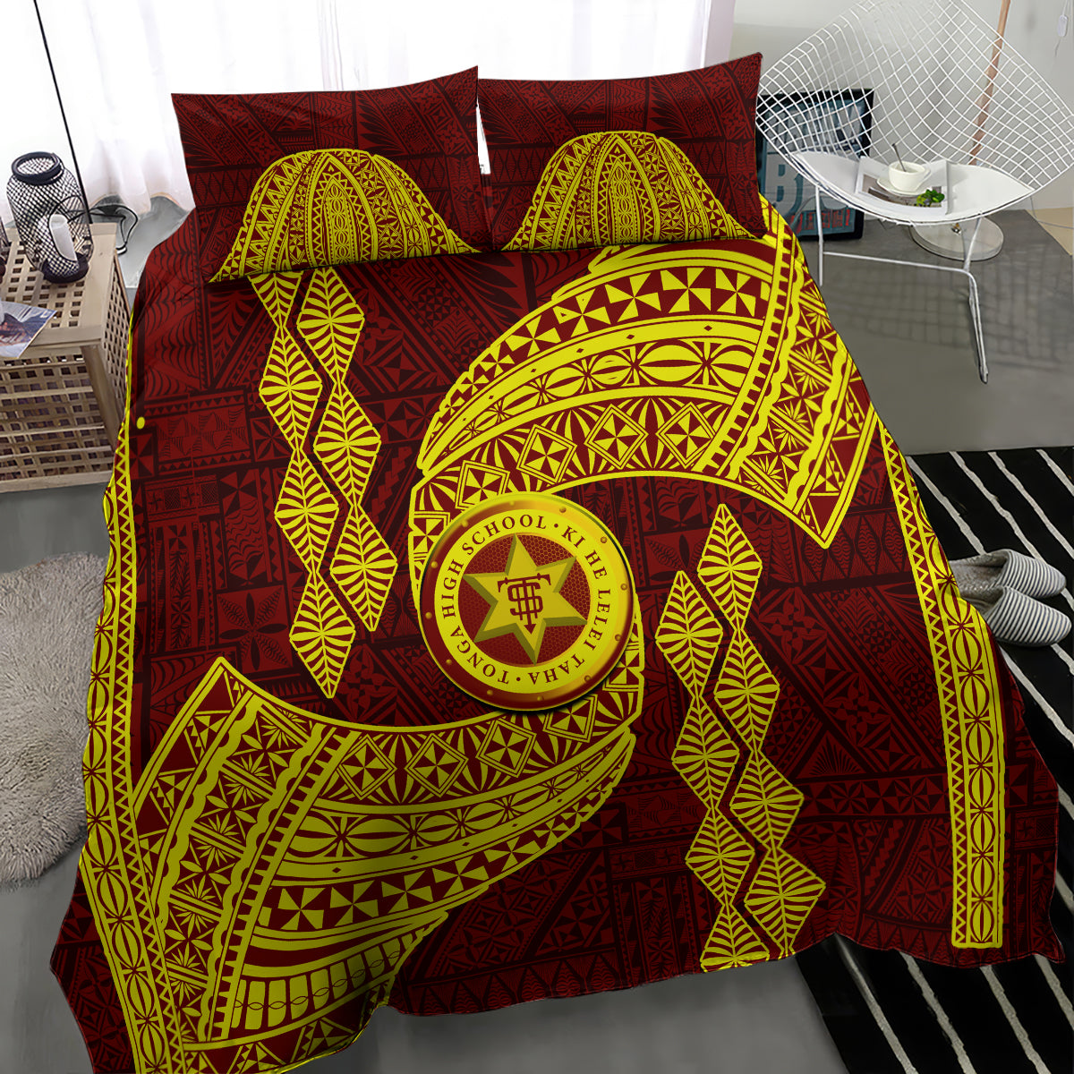 Tonga High School Bedding Set Traditional Ngatu and Polynesian Pattern LT03 - Polynesian Pride