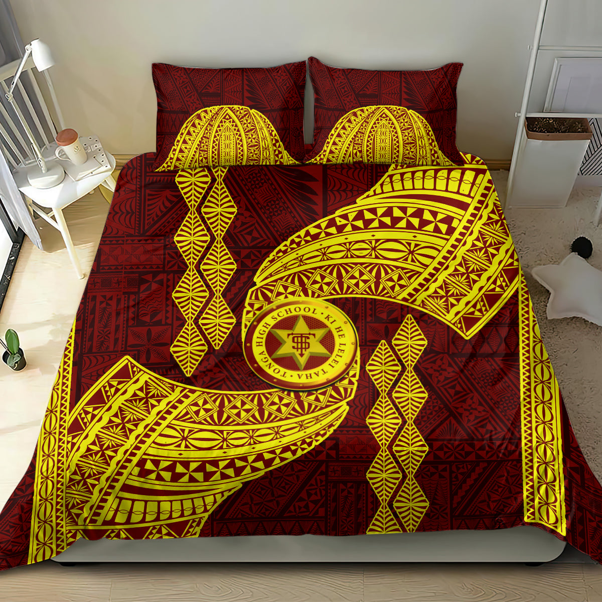 Tonga High School Bedding Set Traditional Ngatu and Polynesian Pattern LT03 - Polynesian Pride