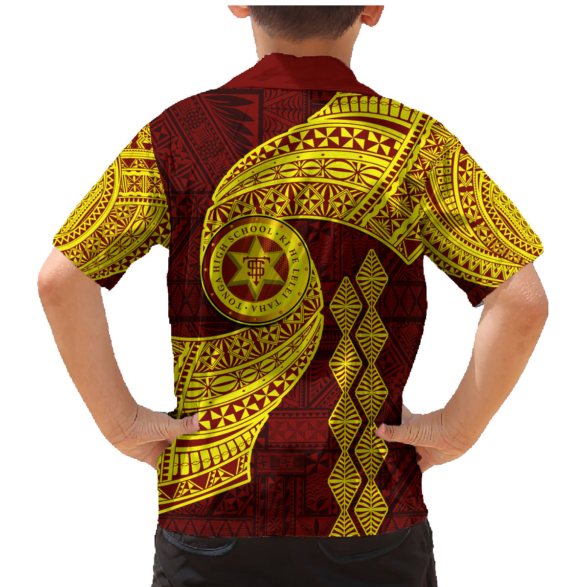 Tonga High School Family Matching Mermaid Dress and Hawaiian Shirt Traditional Ngatu and Polynesian Pattern LT03 - Polynesian Pride