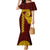 Tonga High School Mermaid Dress Traditional Ngatu and Polynesian Pattern LT03 Women Yellow - Polynesian Pride
