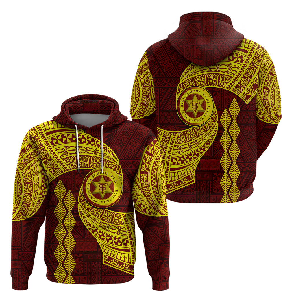 Tonga High School Zip Hoodie Traditional Ngatu and Polynesian Pattern LT03 - Polynesian Pride