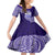 Tonga Tupou High School Kid Short Sleeve Dress Traditional Ngatu and Polynesian Pattern LT03 KID Blue - Polynesian Pride