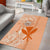 Kanaka Maoli Tropical Flowers with Kakau Tribal Area Rug Peach Fuzz Color LT03 - Polynesian Pride