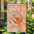 Kanaka Maoli Tropical Flowers with Kakau Tribal Garden Flag Peach Fuzz Color LT03 Garden Flag Peach Fuzz - Polynesian Pride