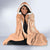 Kanaka Maoli Tropical Flowers with Kakau Tribal Hooded Blanket Peach Fuzz Color LT03 - Polynesian Pride