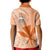 Kanaka Maoli Tropical Flowers with Kakau Tribal Kid Polo Shirt Peach Fuzz Color LT03 - Polynesian Pride