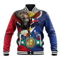 Custom Philippines World Champion Boxing Baseball Jacket Eagle-Grunge Design - Polynesian Pride