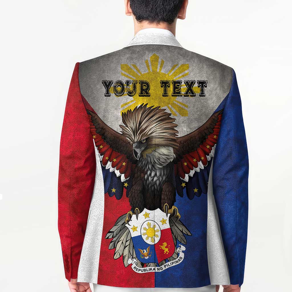 Custom Philippines World Champion Boxing Blazer Eagle-Grunge Design - Polynesian Pride