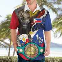 Custom Philippines World Champion Boxing Hawaiian Shirt Eagle-Grunge Design - Polynesian Pride
