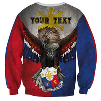 Custom Philippines World Champion Boxing Sweatshirt Eagle-Grunge Design - Polynesian Pride