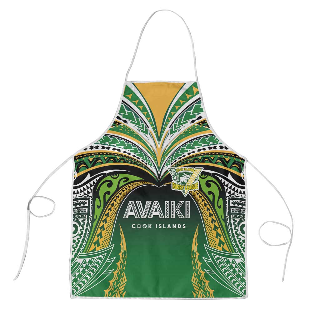 Cook Islands Rugby League Apron Avaiki Tatau Tribal Motifs Black Color - Polynesian Pride