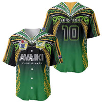 Custom Cook Islands Rugby League Baseball Jersey Avaiki Tatau Tribal Motifs Black Color - Polynesian Pride