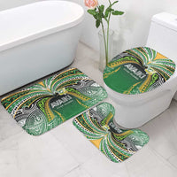 Cook Islands Rugby League Bathroom Set Avaiki Tatau Tribal Motifs Black Color - Polynesian Pride